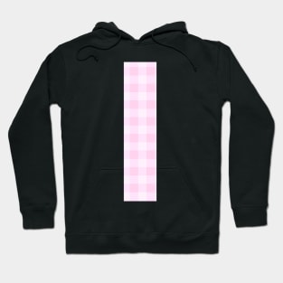 Pink Letter I in Plaid Pattern Background. Hoodie